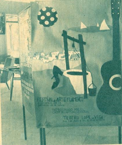 1967 Cartel para Festival de Arte Flamenco a beneficio de la Barriada la Liebre
