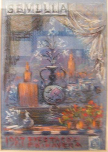 1986. Boceto para el Cartel de Las Fiestas de Primavera 1987 de Sevilla.