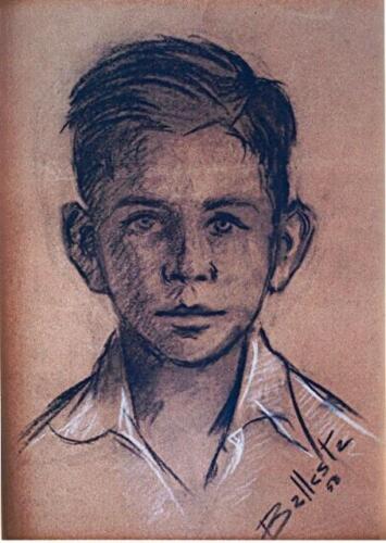 1958 Retrato del niño Manolo Parejo Muñoz, (carbón).